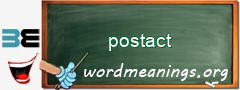 WordMeaning blackboard for postact